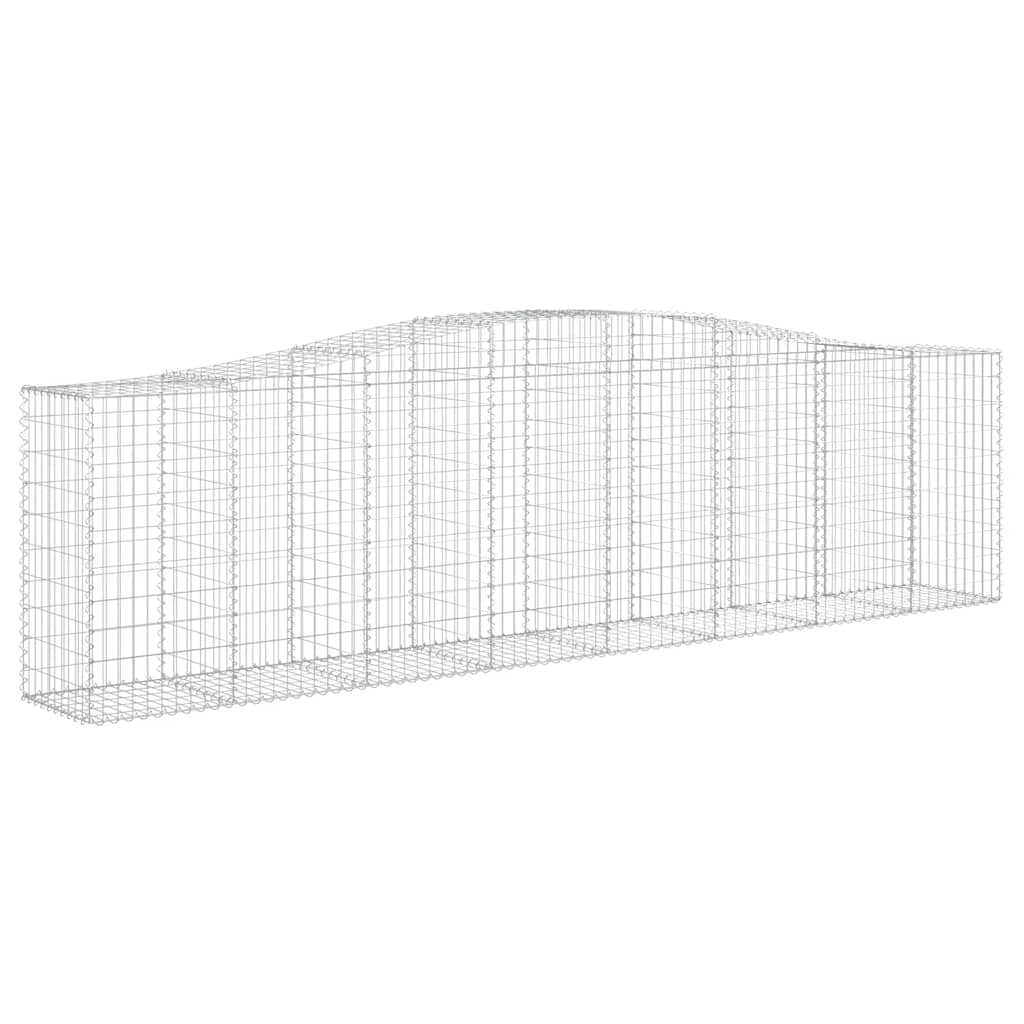 vidaXL Arched Gabion Baskets 9 pcs 400x50x100/120 cm Galvanised Iron