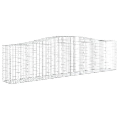 vidaXL Arched Gabion Baskets 9 pcs 400x50x100/120 cm Galvanised Iron