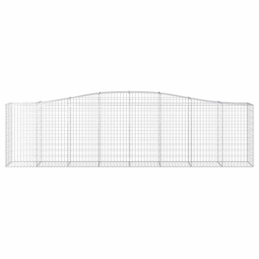 vidaXL Arched Gabion Baskets 9 pcs 400x50x100/120 cm Galvanised Iron