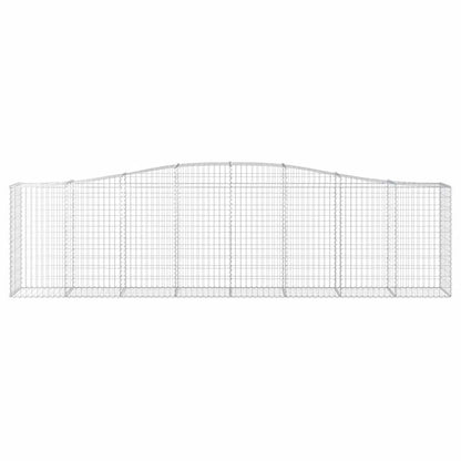 vidaXL Arched Gabion Baskets 9 pcs 400x50x100/120 cm Galvanised Iron