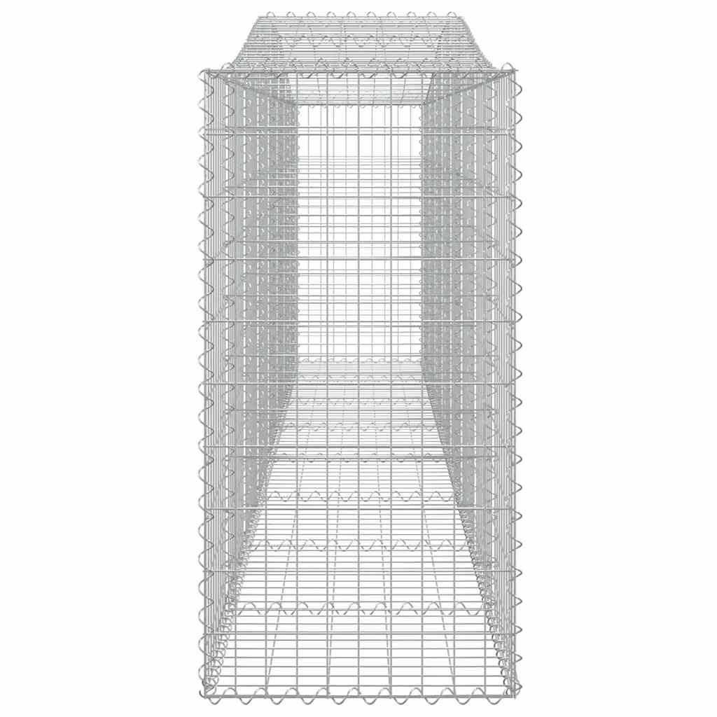 vidaXL Arched Gabion Baskets 9 pcs 400x50x100/120 cm Galvanised Iron