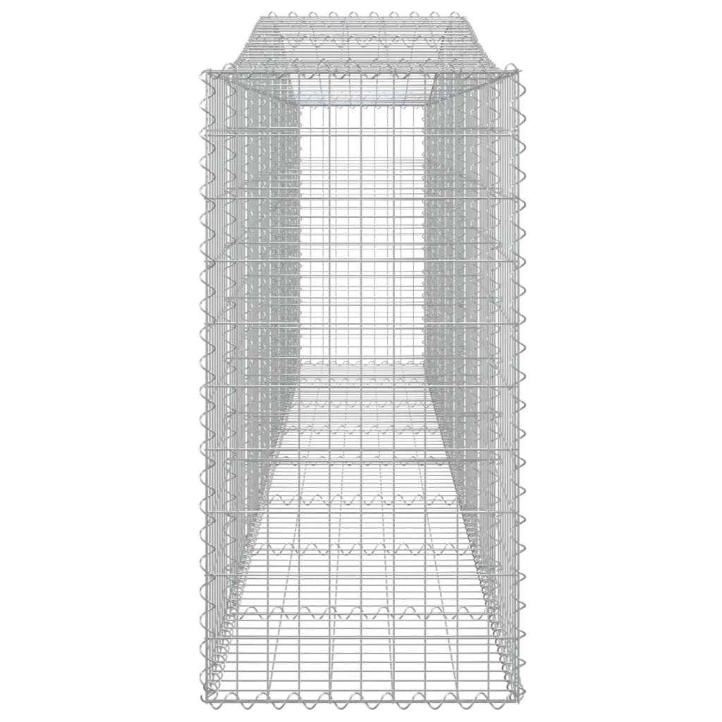 vidaXL Arched Gabion Baskets 15 pcs 400x50x100/120 cm Galvanised Iron