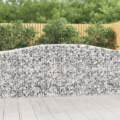 vidaXL Arched Gabion Baskets 20 pcs 400x50x100/120 cm Galvanised Iron
