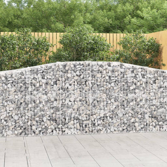 vidaXL Arched Gabion Baskets 20 pcs 400x50x100/120 cm Galvanised Iron
