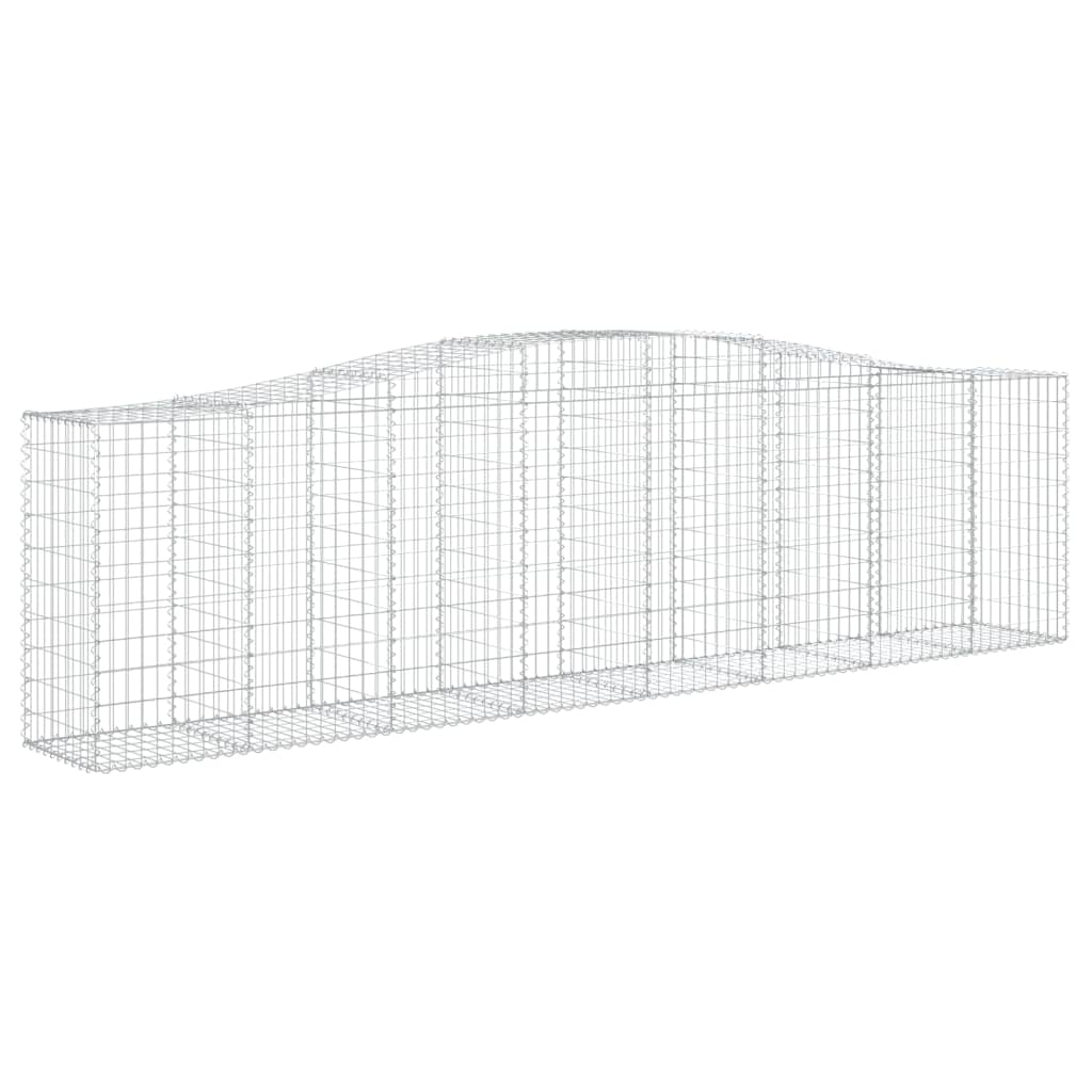 vidaXL Arched Gabion Baskets 25 pcs 400x50x100/120 cm Galvanised Iron