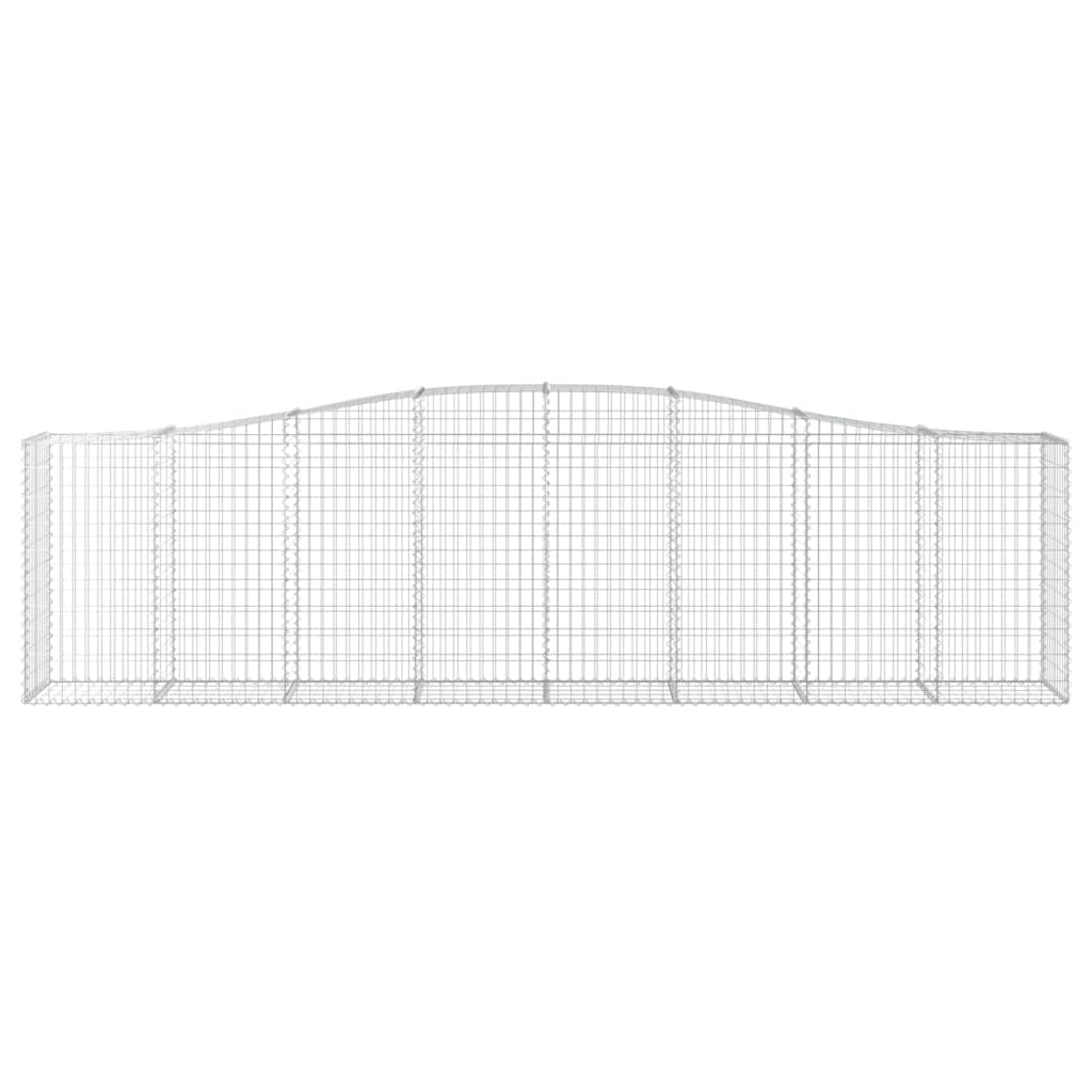 vidaXL Arched Gabion Baskets 25 pcs 400x50x100/120 cm Galvanised Iron