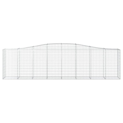 vidaXL Arched Gabion Baskets 25 pcs 400x50x100/120 cm Galvanised Iron