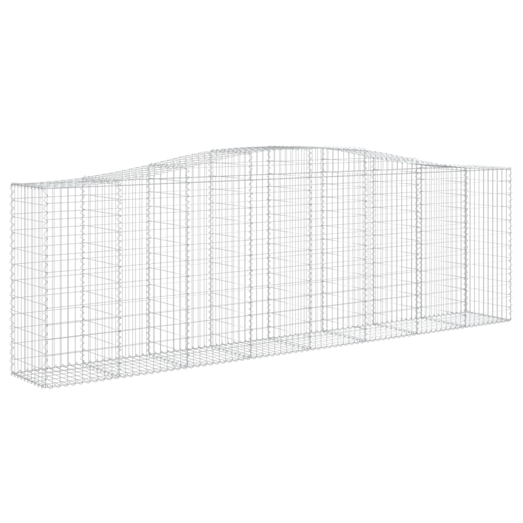 vidaXL Arched Gabion Baskets 3 pcs 400x50x120/140 cm Galvanised Iron