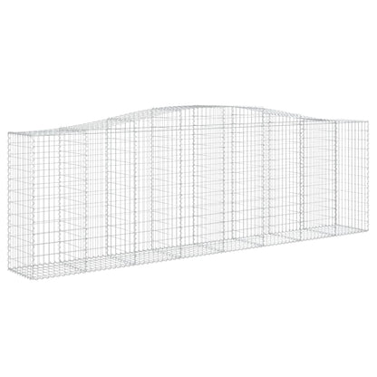 vidaXL Arched Gabion Baskets 3 pcs 400x50x120/140 cm Galvanised Iron