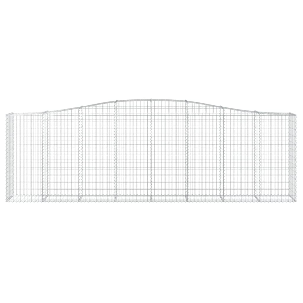 vidaXL Arched Gabion Baskets 3 pcs 400x50x120/140 cm Galvanised Iron