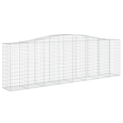 vidaXL Arched Gabion Baskets 4 pcs 400x50x120/140 cm Galvanised Iron