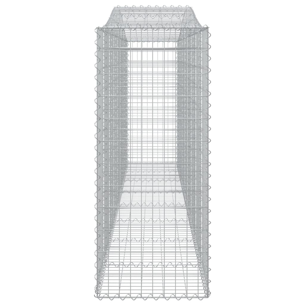 vidaXL Arched Gabion Baskets 4 pcs 400x50x120/140 cm Galvanised Iron