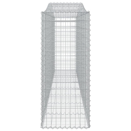 vidaXL Arched Gabion Baskets 4 pcs 400x50x120/140 cm Galvanised Iron