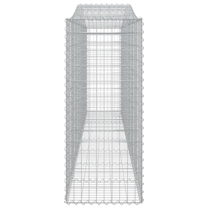vidaXL Arched Gabion Baskets 6 pcs 400x50x120/140 cm Galvanised Iron