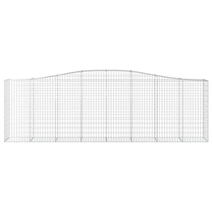 vidaXL Arched Gabion Baskets 8 pcs 400x50x120/140 cm Galvanised Iron