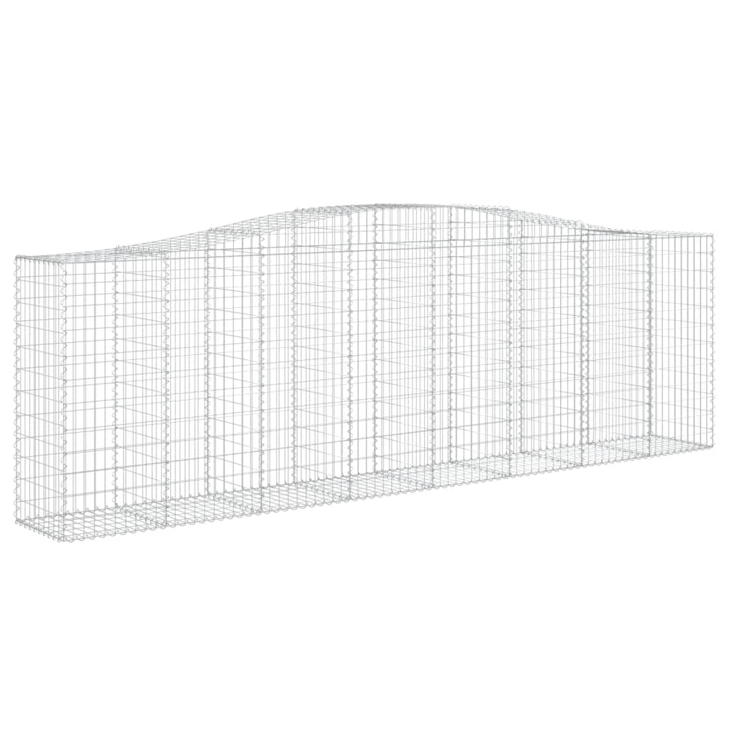 vidaXL Arched Gabion Baskets 10 pcs 400x50x120/140 cm Galvanised Iron