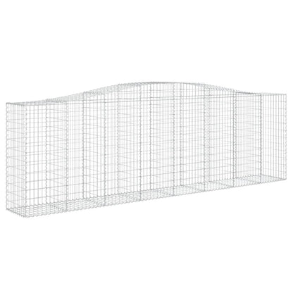 vidaXL Arched Gabion Baskets 10 pcs 400x50x120/140 cm Galvanised Iron