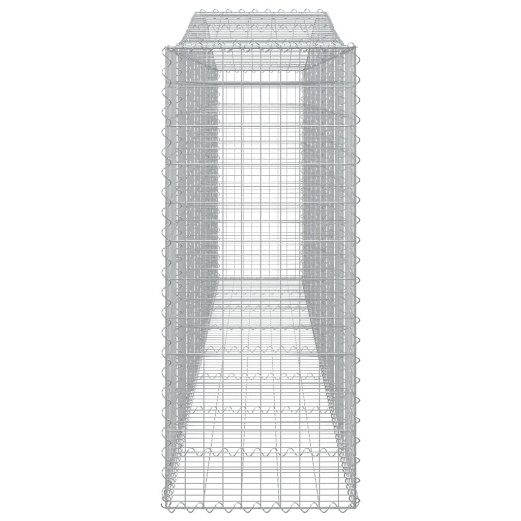 vidaXL Arched Gabion Baskets 10 pcs 400x50x120/140 cm Galvanised Iron
