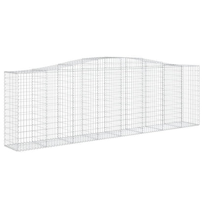 vidaXL Arched Gabion Baskets 15 pcs 400x50x120/140 cm Galvanised Iron