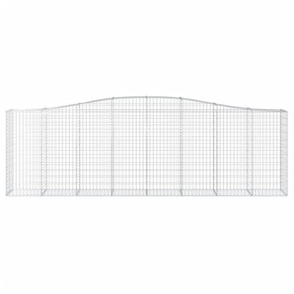 vidaXL Arched Gabion Baskets 15 pcs 400x50x120/140 cm Galvanised Iron