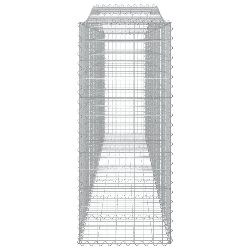 vidaXL Arched Gabion Baskets 15 pcs 400x50x120/140 cm Galvanised Iron