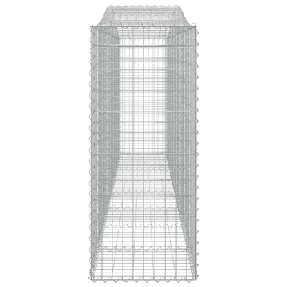 vidaXL Arched Gabion Baskets 15 pcs 400x50x120/140 cm Galvanised Iron