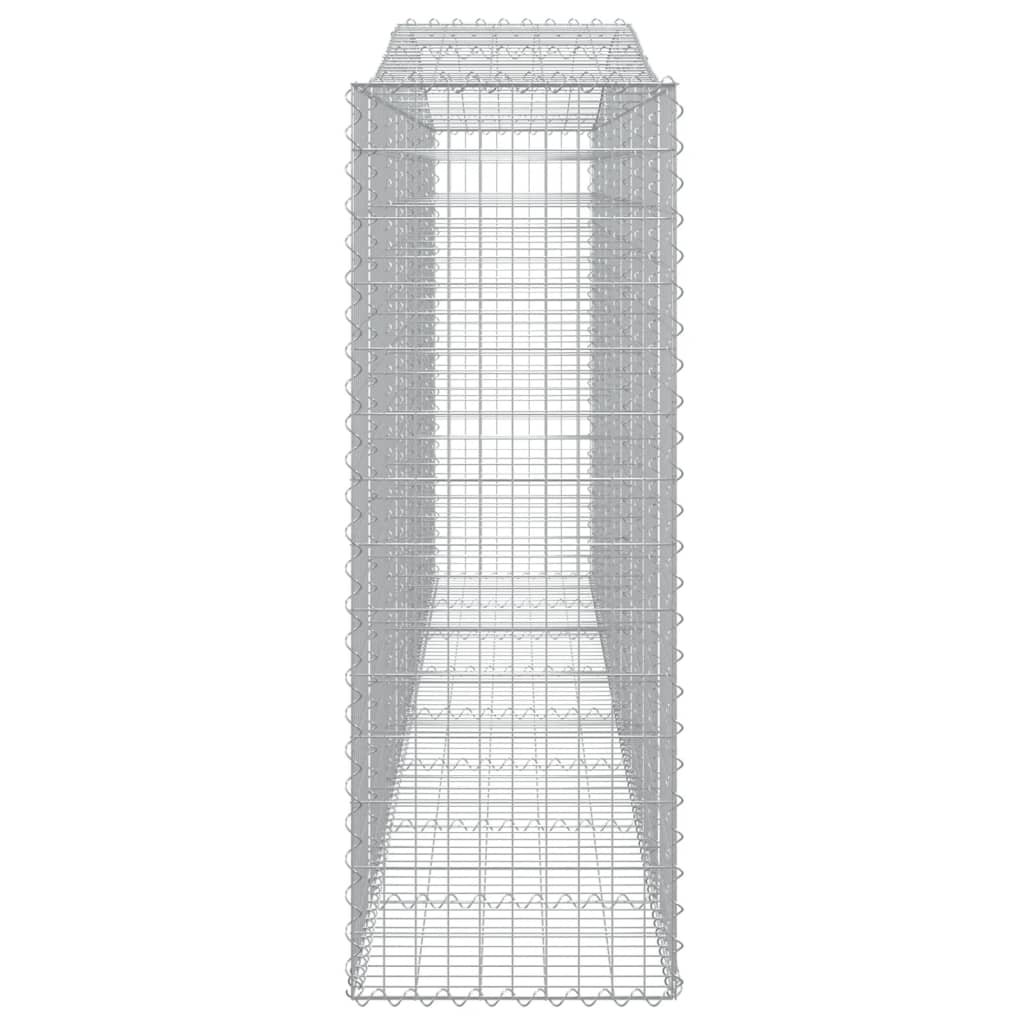 vidaXL Arched Gabion Baskets 3 pcs 400x50x140/160 cm Galvanised Iron