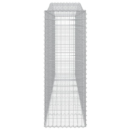 vidaXL Arched Gabion Baskets 3 pcs 400x50x140/160 cm Galvanised Iron