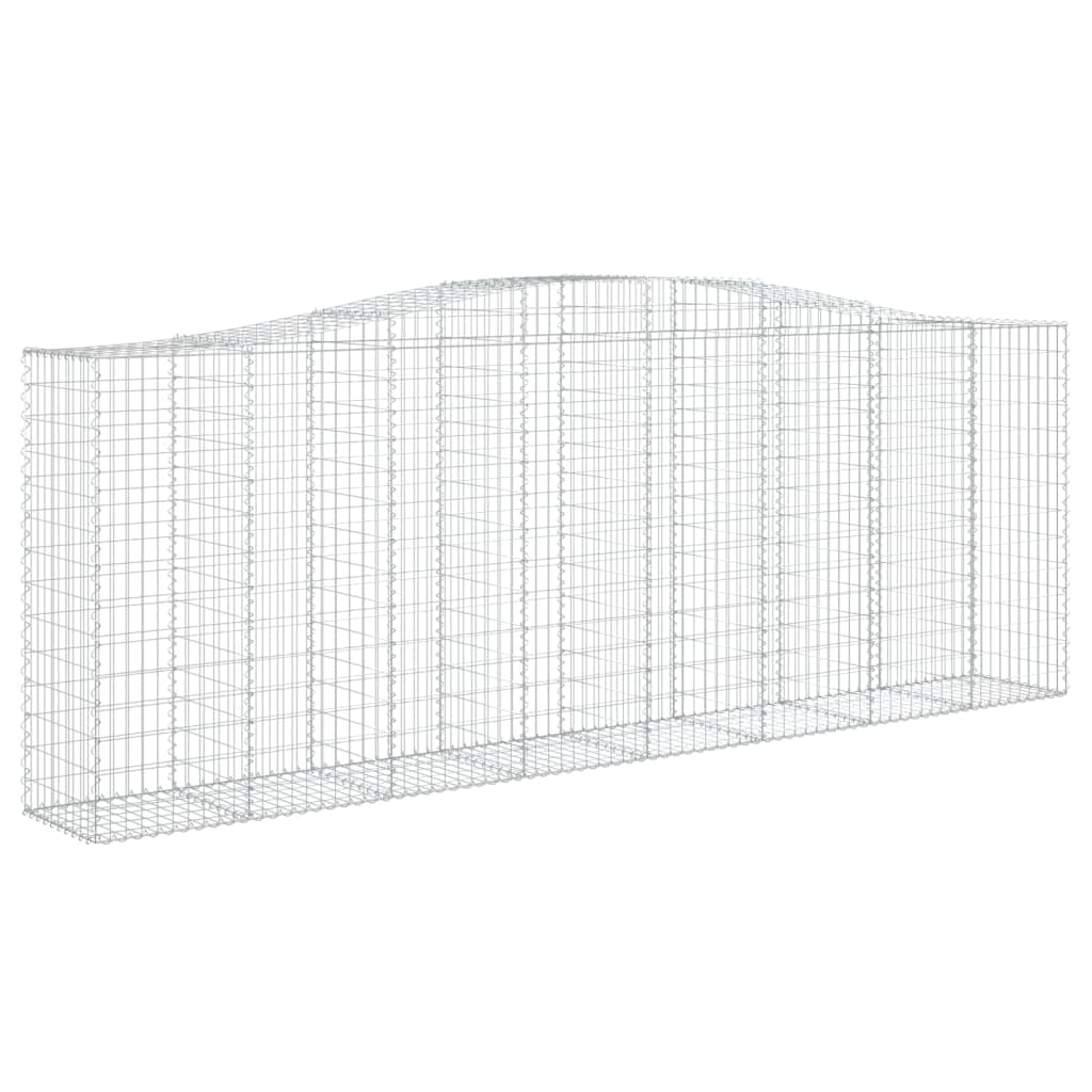vidaXL Arched Gabion Baskets 5 pcs 400x50x140/160 cm Galvanised Iron