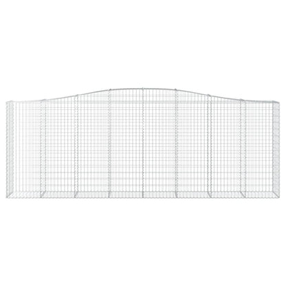 vidaXL Arched Gabion Baskets 5 pcs 400x50x140/160 cm Galvanised Iron