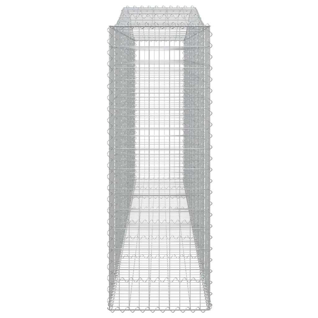 vidaXL Arched Gabion Baskets 5 pcs 400x50x140/160 cm Galvanised Iron