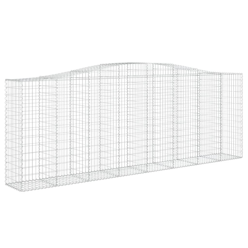 vidaXL Arched Gabion Baskets 6 pcs 400x50x140/160 cm Galvanised Iron