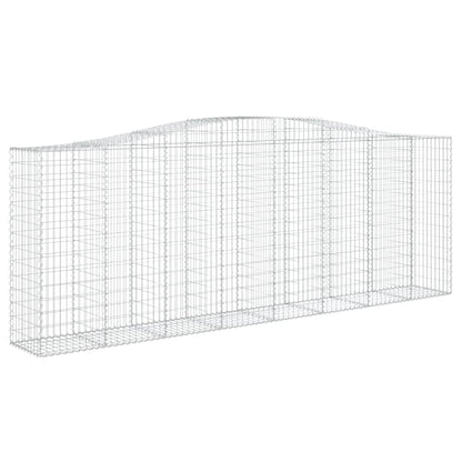 vidaXL Arched Gabion Baskets 8 pcs 400x50x140/160 cm Galvanised Iron