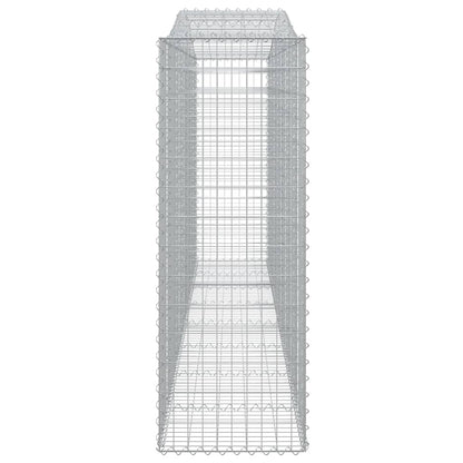 vidaXL Arched Gabion Baskets 8 pcs 400x50x140/160 cm Galvanised Iron