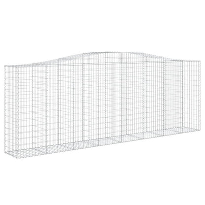vidaXL Arched Gabion Baskets 9 pcs 400x50x140/160 cm Galvanised Iron