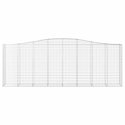 vidaXL Arched Gabion Baskets 9 pcs 400x50x140/160 cm Galvanised Iron