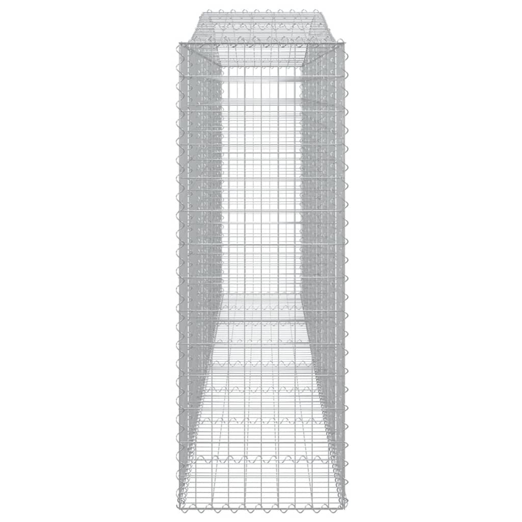 vidaXL Arched Gabion Baskets 9 pcs 400x50x140/160 cm Galvanised Iron