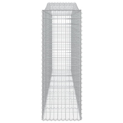 vidaXL Arched Gabion Baskets 9 pcs 400x50x140/160 cm Galvanised Iron