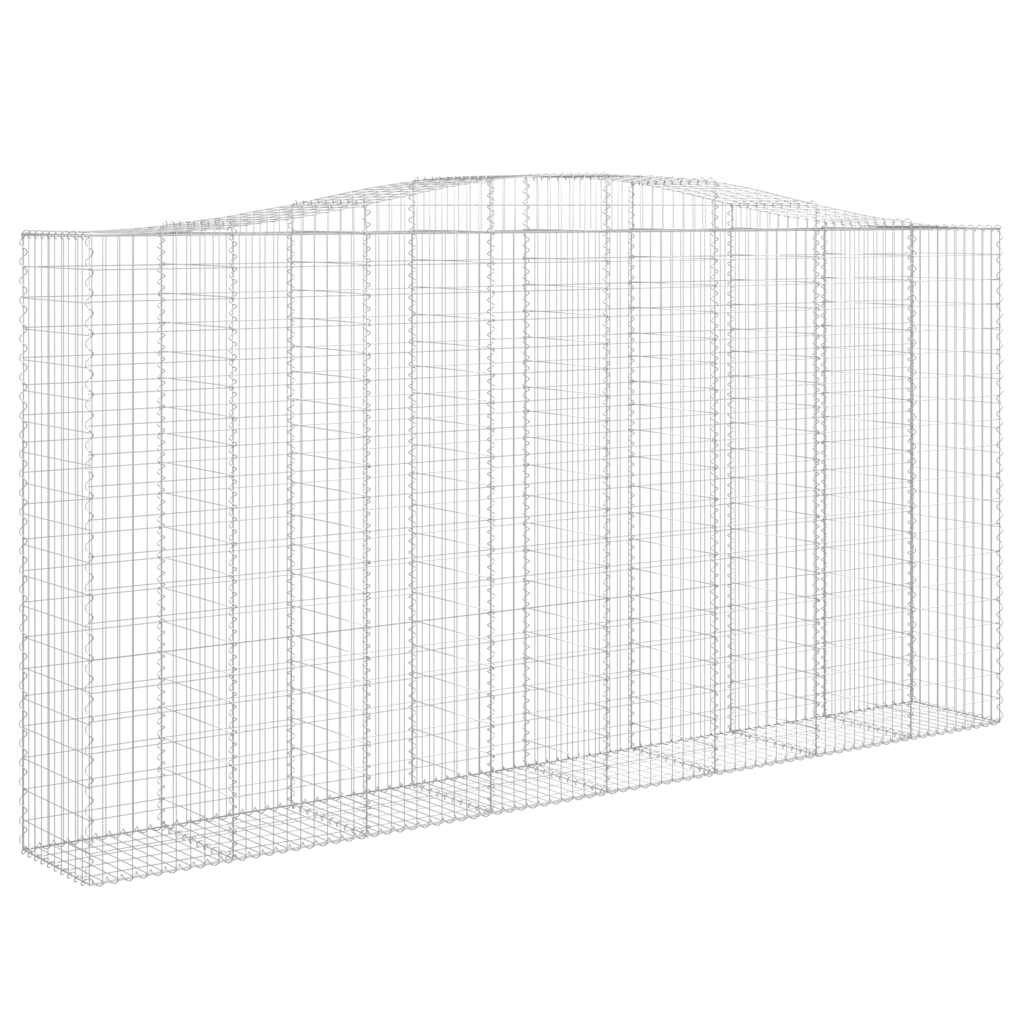 vidaXL Arched Gabion Baskets 6 pcs 400x50x200/220 cm Galvanised Iron