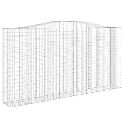 vidaXL Arched Gabion Baskets 6 pcs 400x50x200/220 cm Galvanised Iron