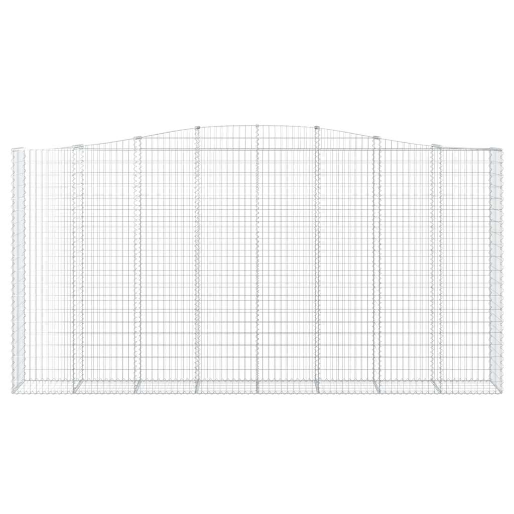 vidaXL Arched Gabion Baskets 6 pcs 400x50x200/220 cm Galvanised Iron