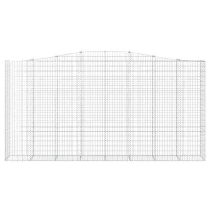 vidaXL Arched Gabion Baskets 6 pcs 400x50x200/220 cm Galvanised Iron