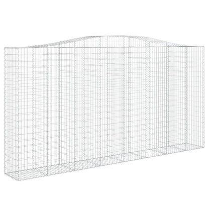vidaXL Arched Gabion Baskets 10 pcs 400x50x200/220 cm Galvanised Iron