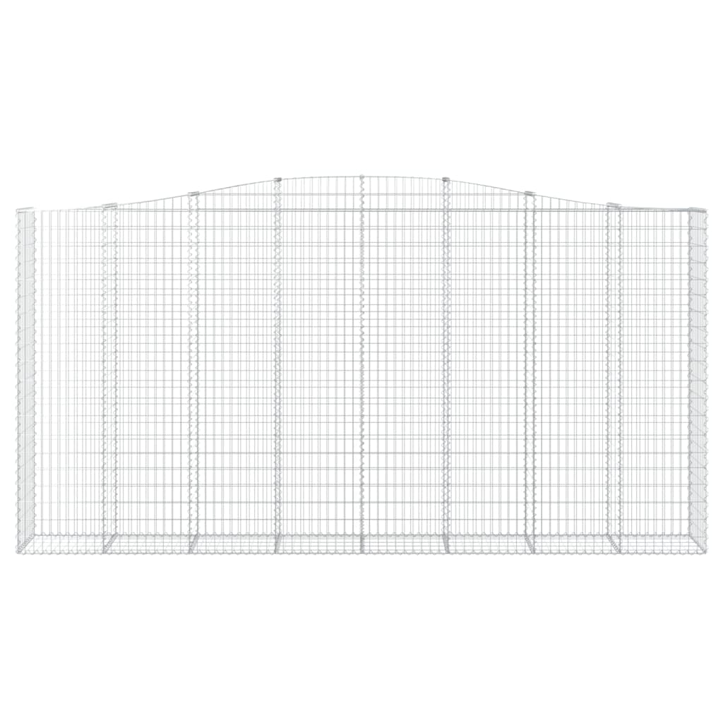 vidaXL Arched Gabion Baskets 10 pcs 400x50x200/220 cm Galvanised Iron