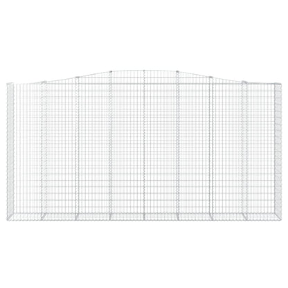 vidaXL Arched Gabion Baskets 10 pcs 400x50x200/220 cm Galvanised Iron