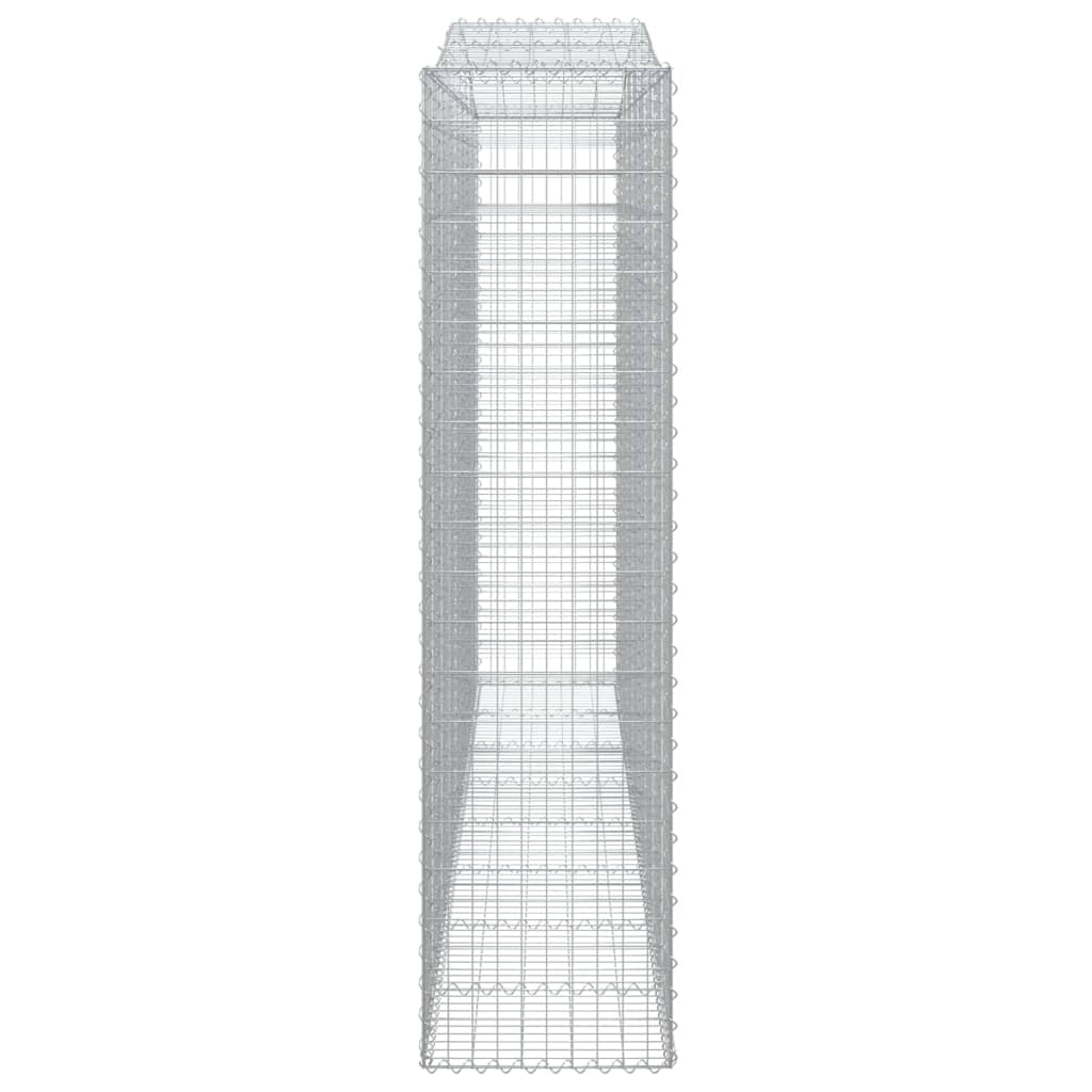 vidaXL Arched Gabion Baskets 10 pcs 400x50x200/220 cm Galvanised Iron