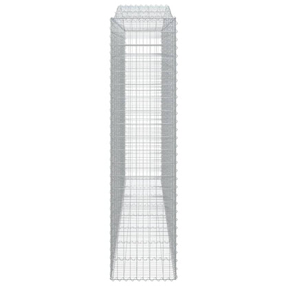 vidaXL Arched Gabion Baskets 10 pcs 400x50x200/220 cm Galvanised Iron