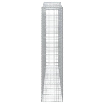 vidaXL Arched Gabion Baskets 3 pcs 400x50x220/240 cm Galvanised Iron