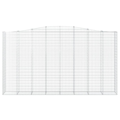vidaXL Arched Gabion Baskets 5 pcs 400x50x220/240 cm Galvanised Iron