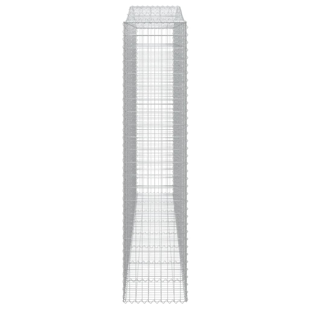 vidaXL Arched Gabion Baskets 5 pcs 400x50x220/240 cm Galvanised Iron